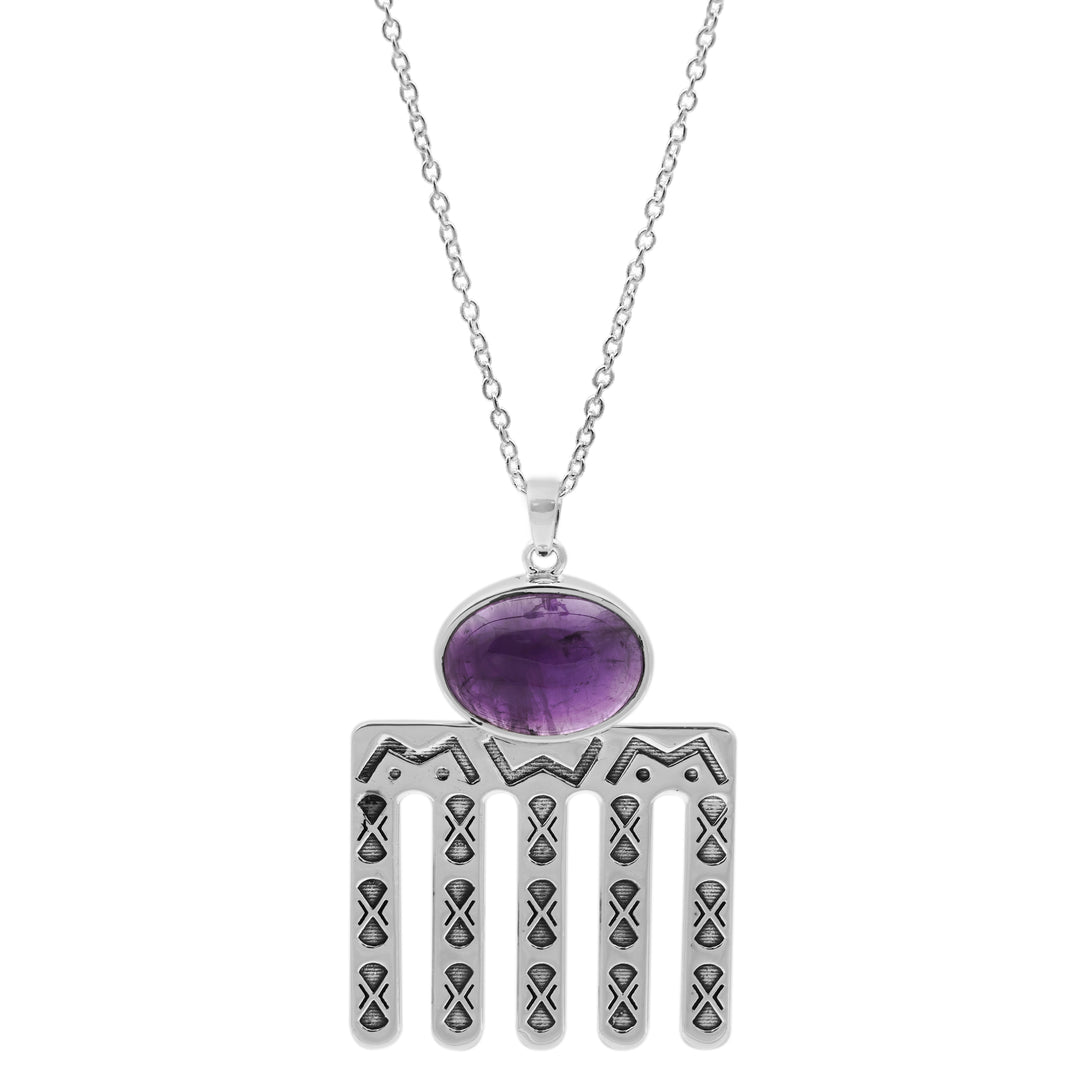 12.30 Cts African Amethyst Pendant in 925