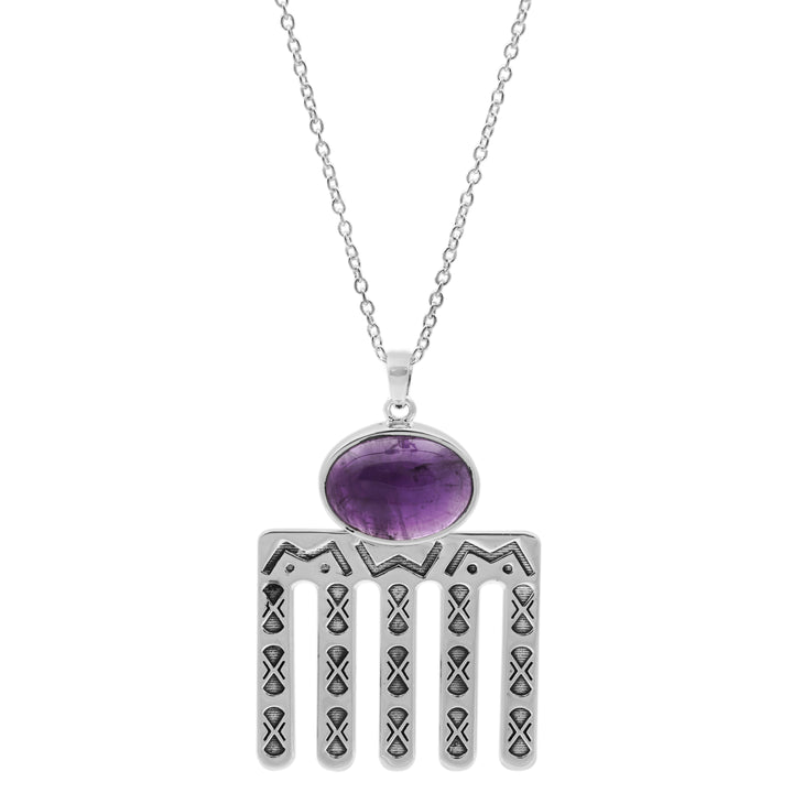 12.30 Cts African Amethyst Pendant in 925