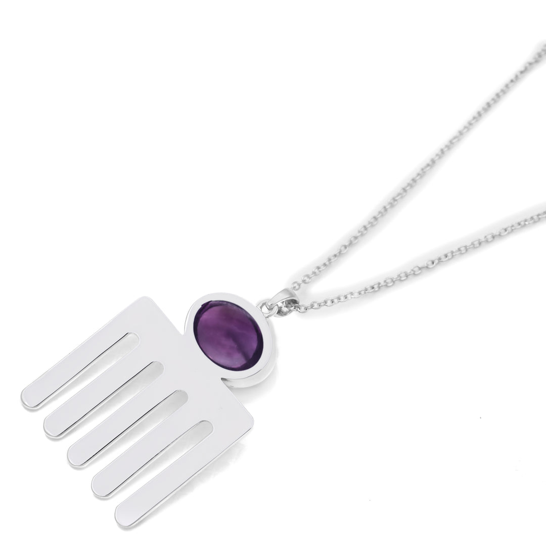 12.30 Cts African Amethyst Pendant in 925