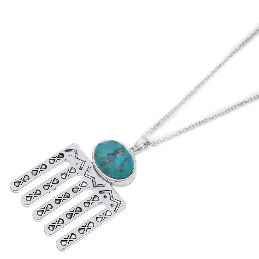 9.40 Cts Turquoise Pendant in 925