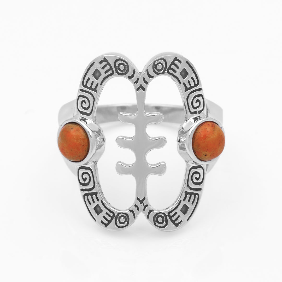 1.10 Cts Bumble Bee Jasper Ring in 925
