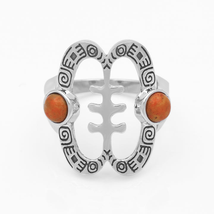 1.10 Cts Bumble Bee Jasper Ring in 925