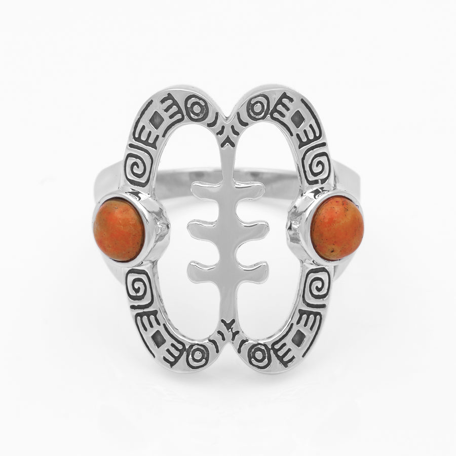 1.10 Cts Bumble Bee Jasper Ring in 925