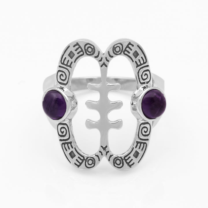 1.60 Cts African Amethyst Ring in 925