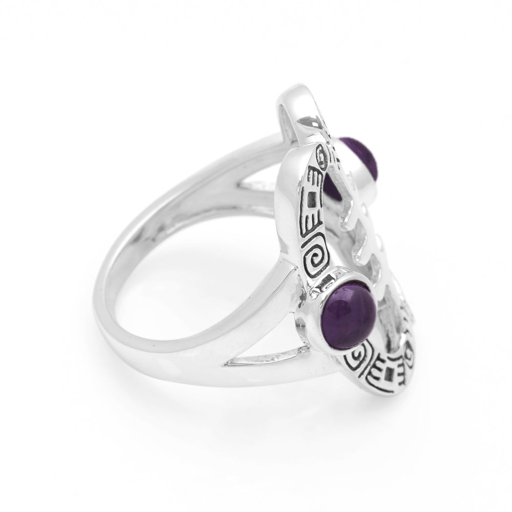 1.60 Cts African Amethyst Ring in 925