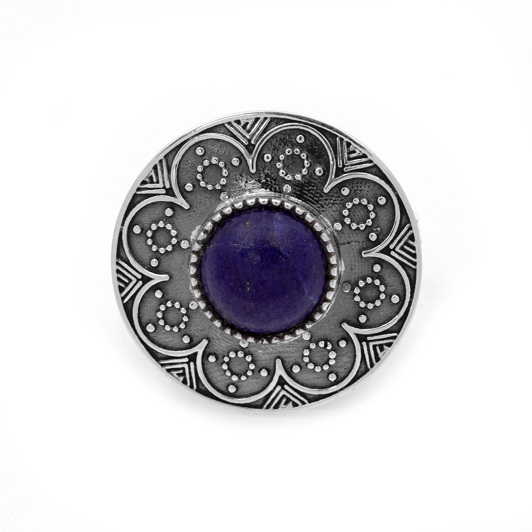 4.10 Cts Lapis Lazuli Ring in 925