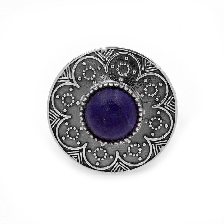 4.10 Cts Lapis Lazuli Ring in 925
