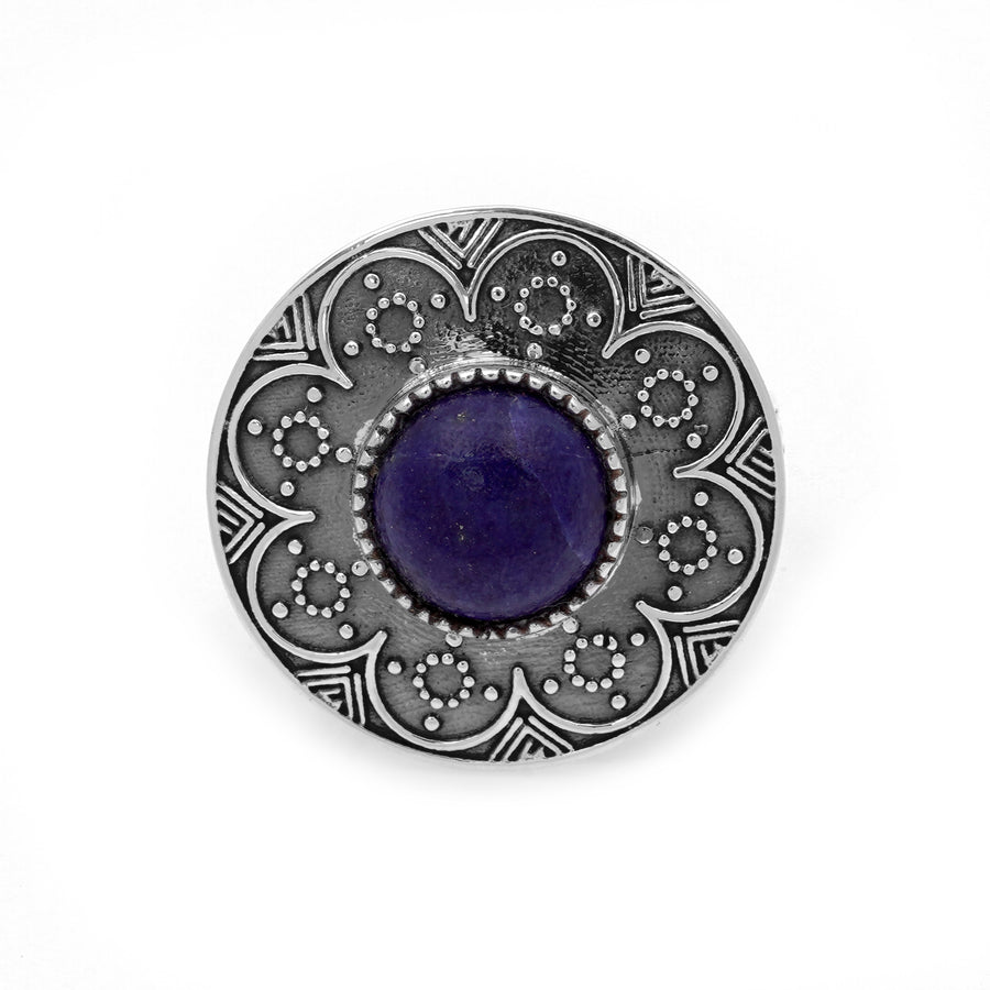 4.10 Cts Lapis Lazuli Ring in 925