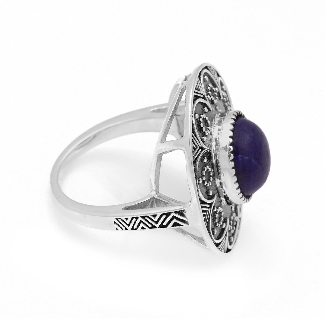 4.10 Cts Lapis Lazuli Ring in 925