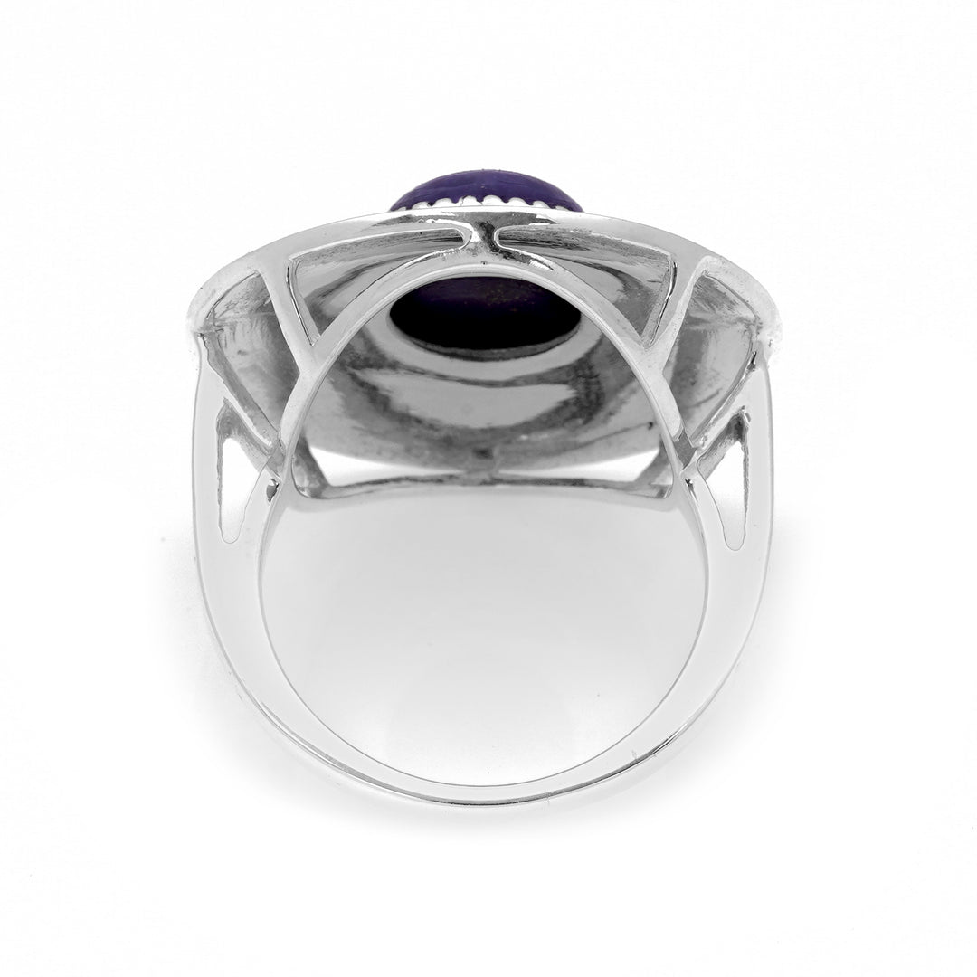 4.10 Cts Lapis Lazuli Ring in 925