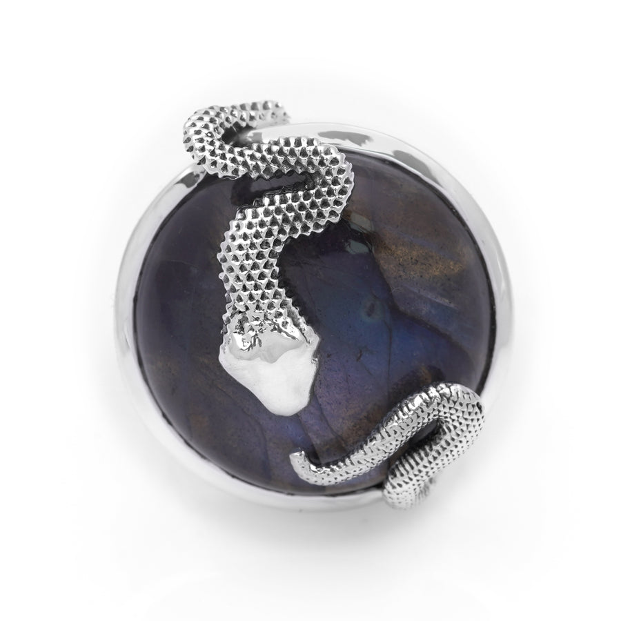 36.55 Cts Labradorite Ring in 925