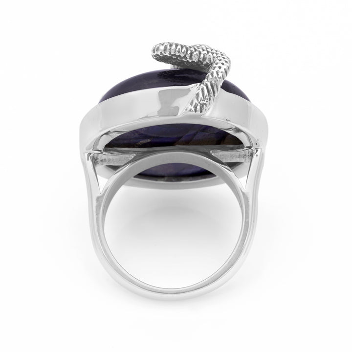 36.55 Cts Labradorite Ring in 925