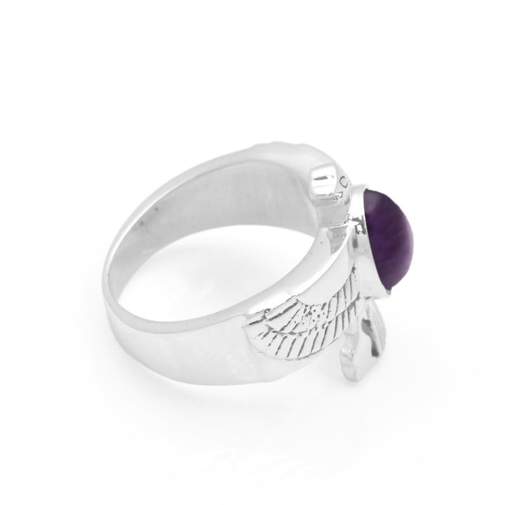 3.80 Cts African Amethyst Ring in 925