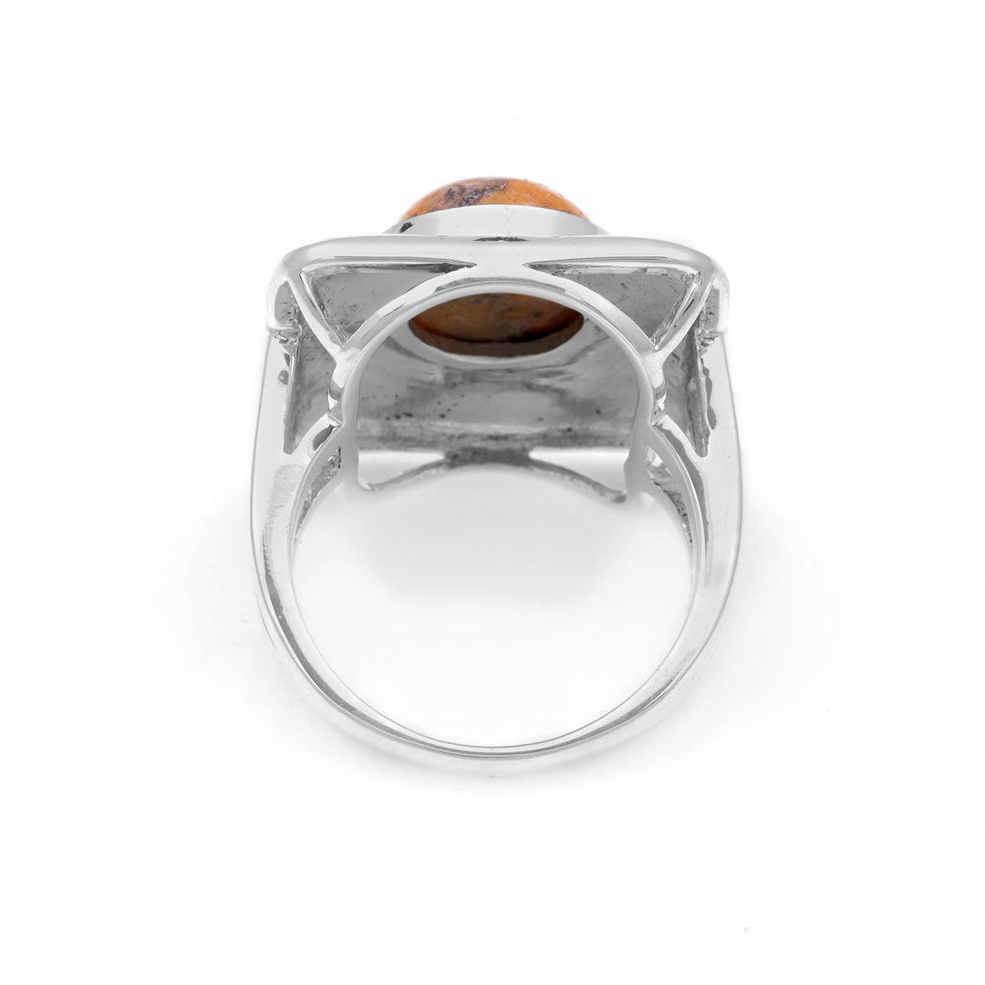 4.15 Cts Bumble Bee Jasper Ring in 925