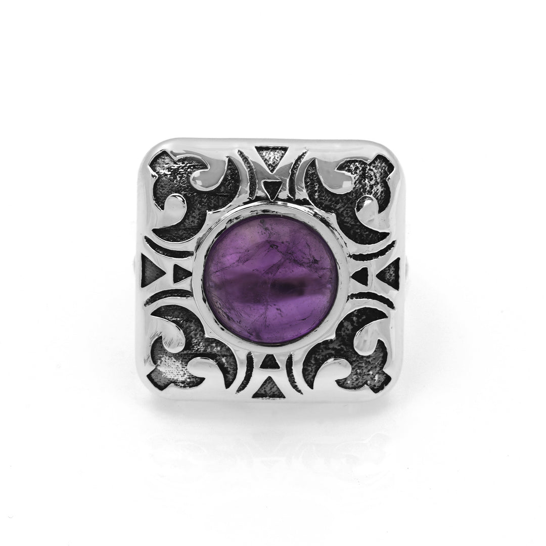 4.45 Cts African Amethyst Ring in 925