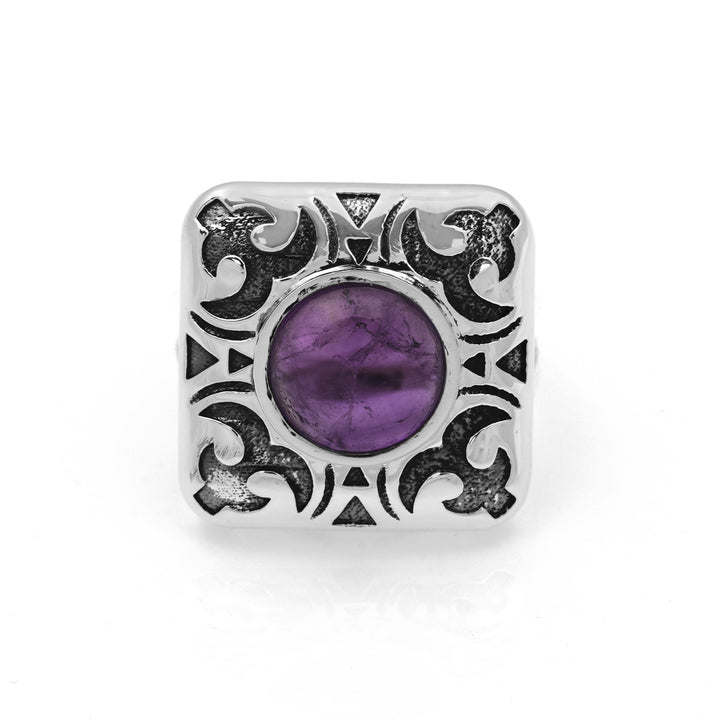 4.45 Cts African Amethyst Ring in 925