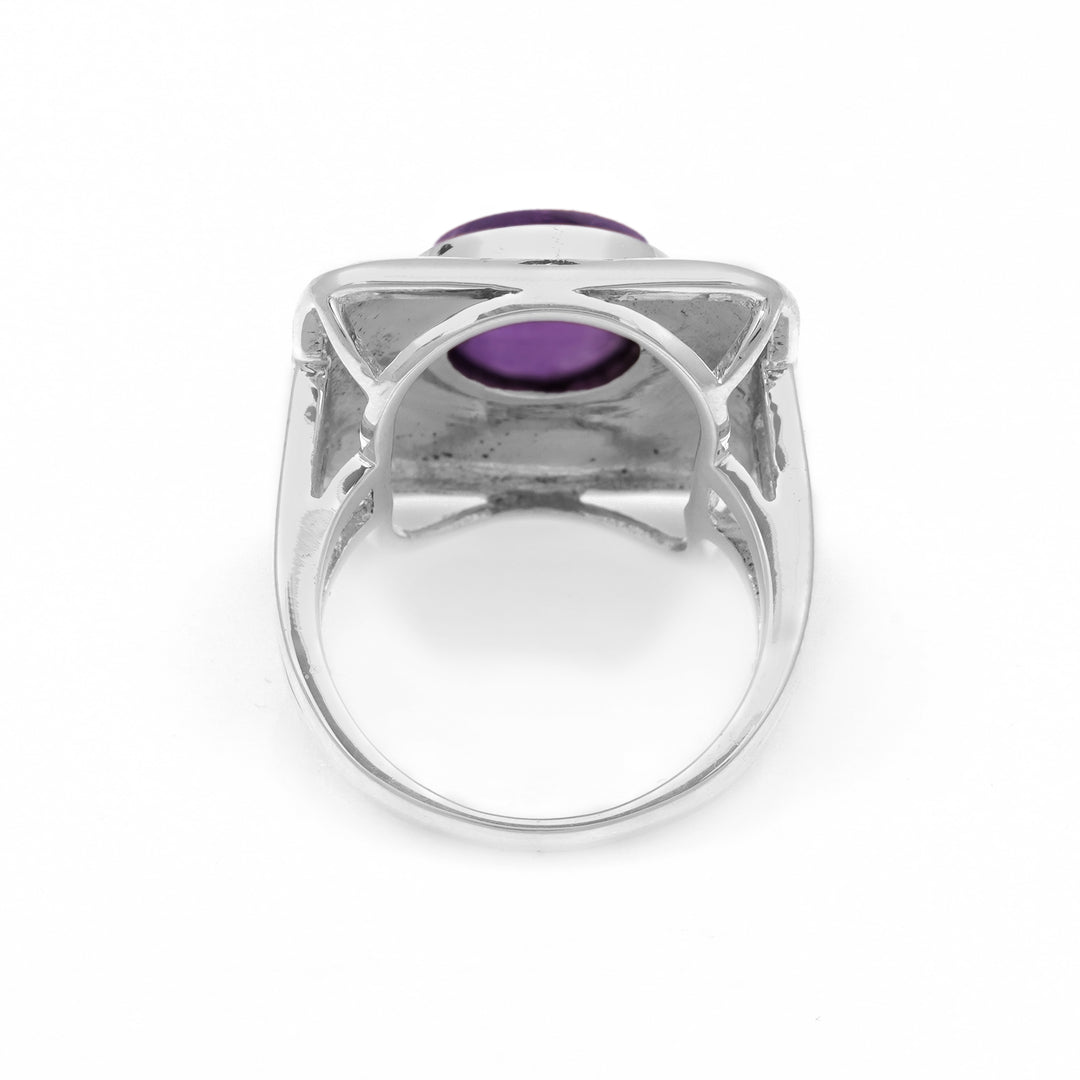 4.45 Cts African Amethyst Ring in 925
