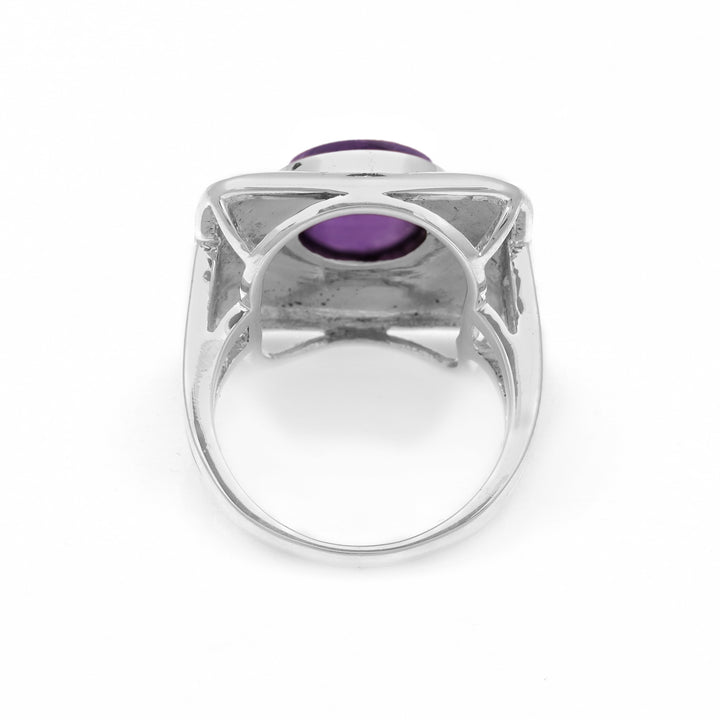 4.45 Cts African Amethyst Ring in 925