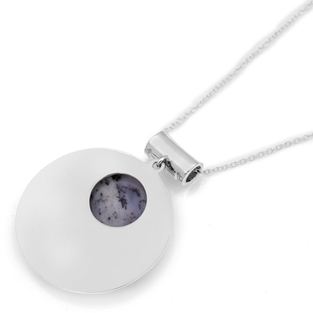 6.30 Cts Dendric Opal Pendant in 925