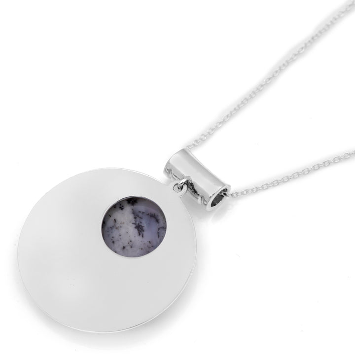 6.30 Cts Dendric Opal Pendant in 925