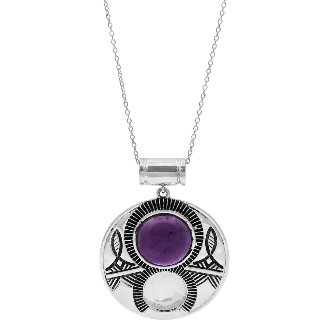 13.35 Cts African Amethyst Pendant in 925