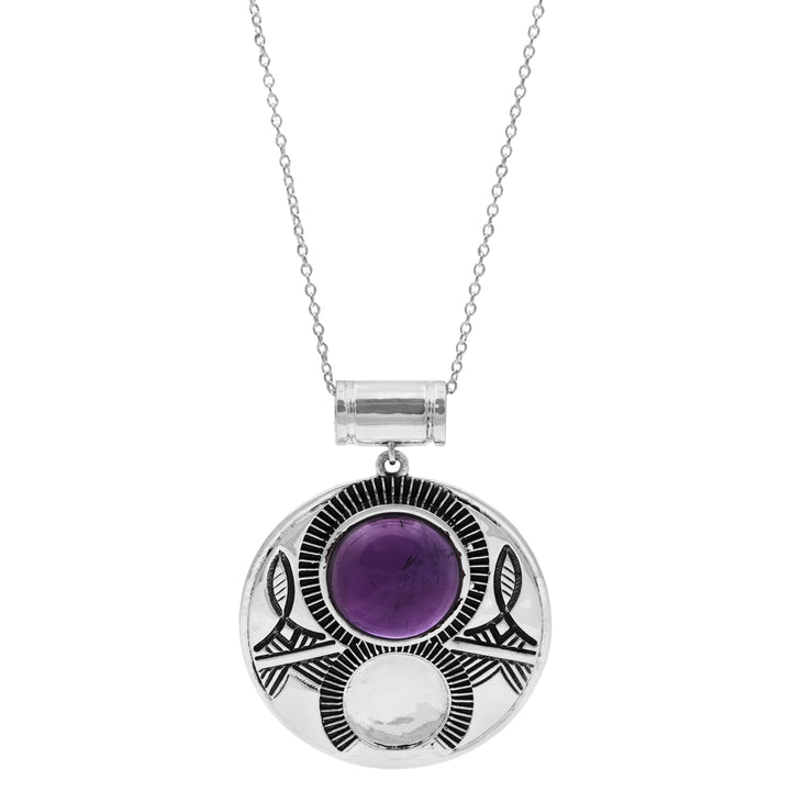 13.35 Cts African Amethyst Pendant in 925