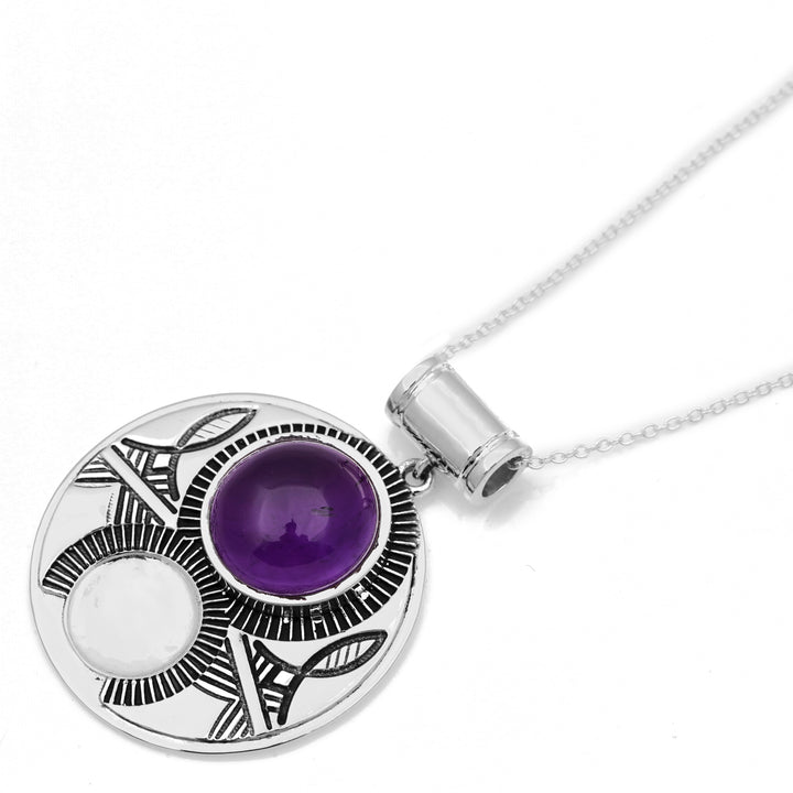 13.35 Cts African Amethyst Pendant in 925