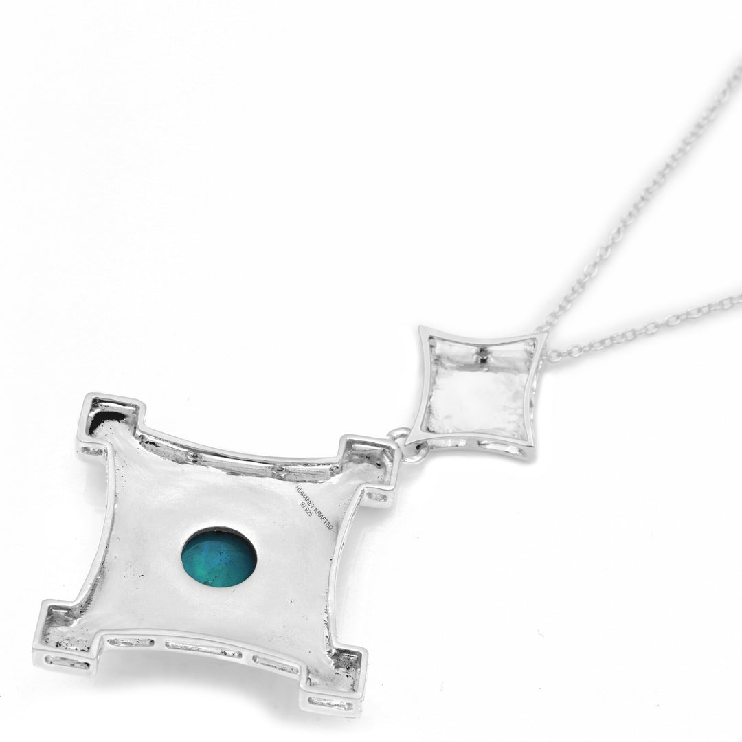 3.00 Cts Blue Opal Pendant in 925