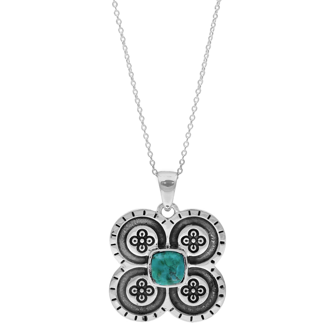 2.24 Cts Turquoise Pendant in 925