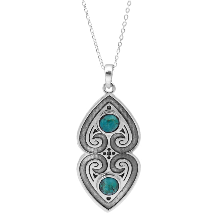 2.05 Cts Turquoise Pendant in 925