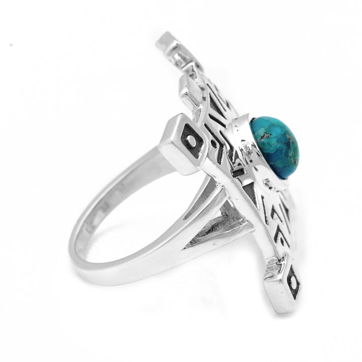 1.87 Cts Turquoise Ring in 925
