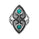 0.60 Cts Turquoise Ring in 925