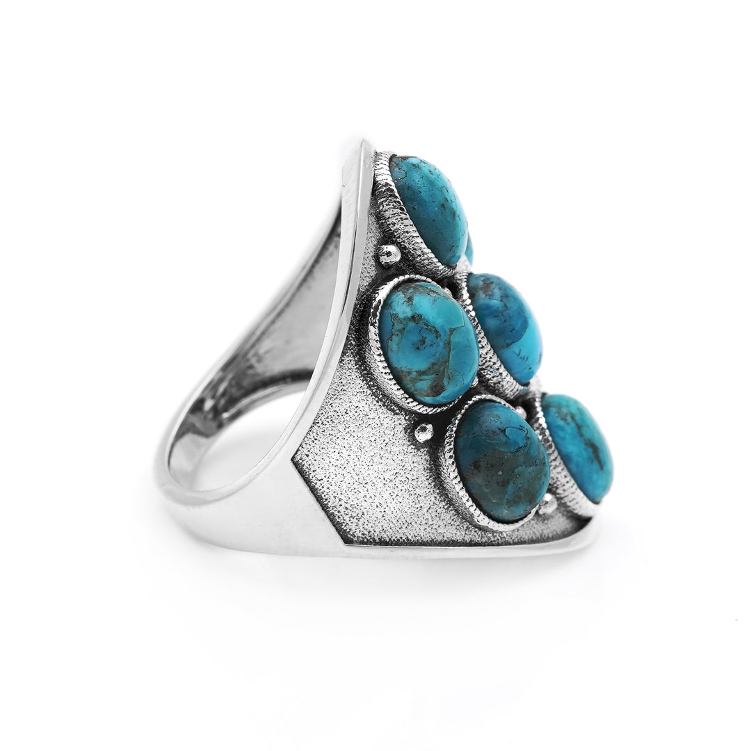 8.7 Ctw Turquoise Ring in 925