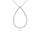 1.13 Cts Lab Grown White Diamond Pendant in 14K White Gold