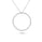 1.33 Cts Lab Grown White Diamond Pendant in 14K White Gold