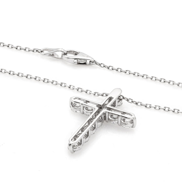 1.87 Cts Lab Grown White Diamond Pendant in 14K White Gold