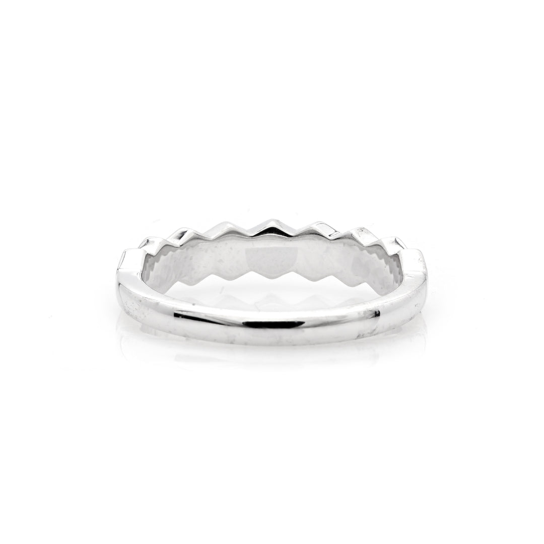 0.49 Cts Lab Grown White Diamond Ring in 14K White Gold