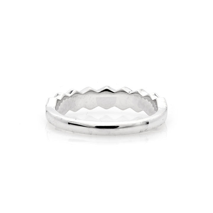 0.49 Cts Lab Grown White Diamond Ring in 14K White Gold