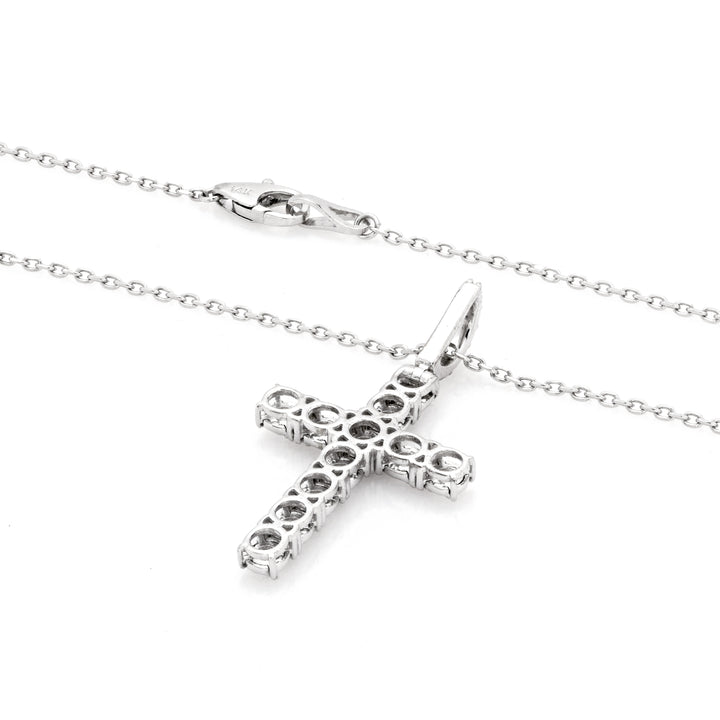 0.71 Cts Lab Grown White Diamond Pendant in 14K White Gold