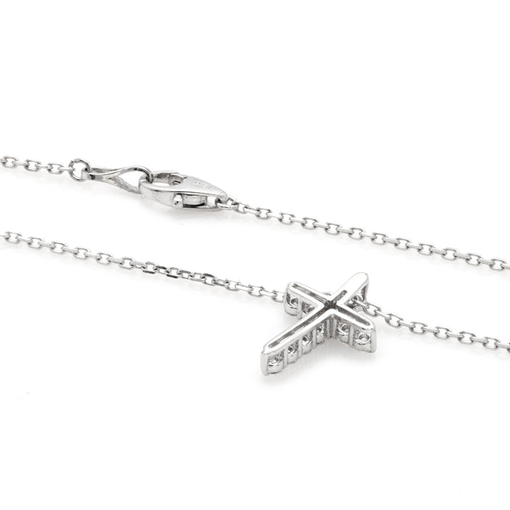 0.39 Cts Lab Grown White Diamond Pendant in 14K White Gold