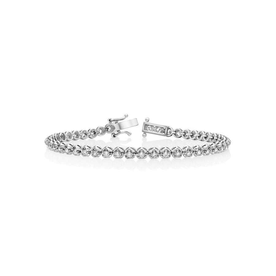 1.6 Cts Lab Grown White Diamond Bracelet in 14K White Gold