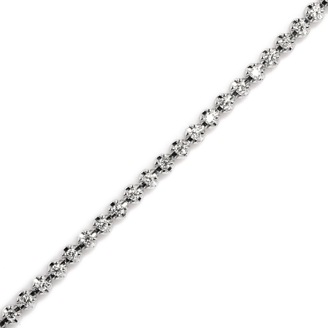 1.6 Cts Lab Grown White Diamond Bracelet in 14K White Gold