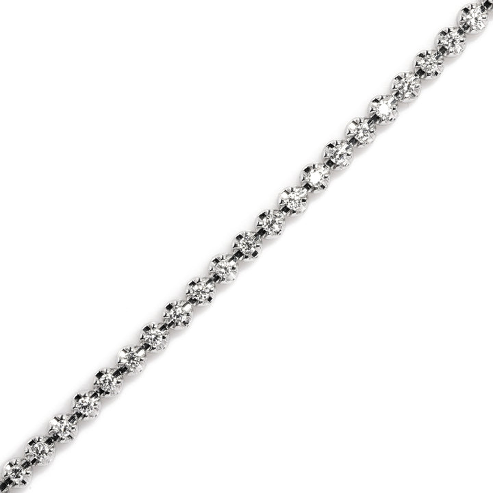 1.6 Cts Lab Grown White Diamond Bracelet in 14K White Gold