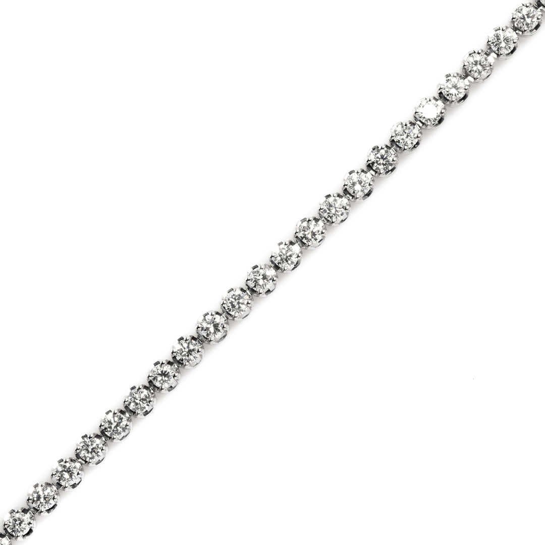 3.37 Cts Lab Grown White Diamond Bracelet in 14K White Gold