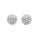 3.35 Cts Lab Grown White Diamond Earring in 14K White Gold