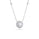 2.90 Cts Lab Grown White Diamond Necklace in 14K White Gold