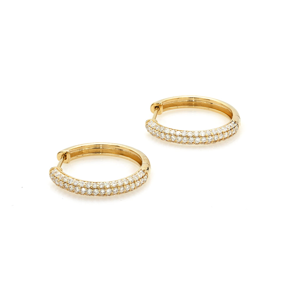 0.35 Cts Lab Grown White Diamond Earring in 14K Yellow Gold