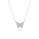 0.19 Cts Lab Grown White Diamond Necklace in 14K White Gold