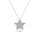 0.27 Cts Lab Grown White Diamond Pendant in 14K White Gold