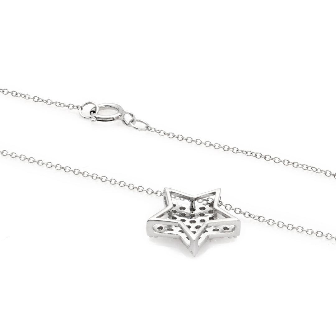 0.27 Cts Lab Grown White Diamond Pendant in 14K White Gold